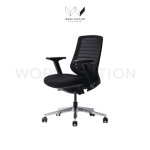 เก้าอี้สำนักงานล้อเลื่อนสีดำ รุ่น ESP-001B