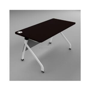 โต๊ะอบรม โต๊ะฝึกอบรม สีขาว-ดำ พร้อมล้อเลื่อน